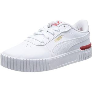 PUMA CARINA 2.0 RED THREAD PS - Sneakers Meisjes, PUMA WHITE-FOR ALL TIME ROD-PUMA Goud, 30 EU