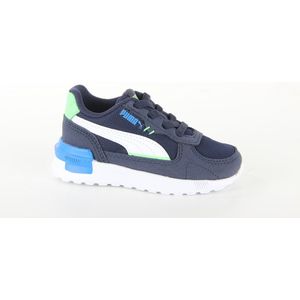 PUMA Graviton Ac Inf Sneakers voor kinderen, uniseks, Puma Navy PUMA White Summer Green Victoria Blue, 24 EU