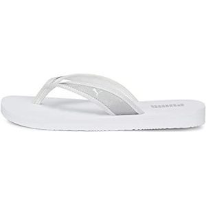 PUMA Sandy Flip Space Metallics Flop voor dames, Mat Zilver PUMA White PUMA Zilver, 35.5 EU