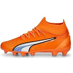 PUMA PRO FG/AG JR Voetbalschoen, Ultra Oranje Wit-Blauw Glimmer, 13 UK