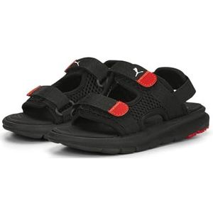 PUMA Unisex Kid's Evolve Sandaal Ps Slide, Puma Black PUMA White for All Time Red, 13 UK Child