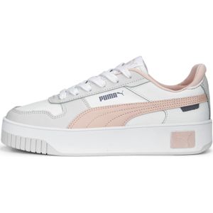 Puma Carina Street Sneakers Damen Schuhe | Mit Plain | White/Rose Dust/Feather Gray | Größe: 37.5