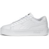 PUMA Smash Platform V3 Sneaker voor dames, Puma White Puma Zilver, 38.5 EU