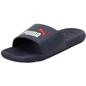 PUMA Cool Cat 2.0 Slide sandaal voor heren, Parisian Night Puma Wit Puma Rood, 42 EU