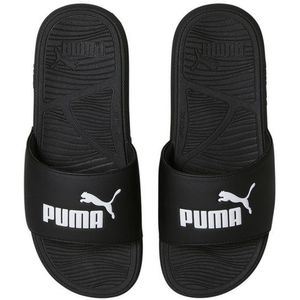 Puma - Cool Cat 2.0 - Badslippers - Zwart - Wit - Synthetisch Materiaal