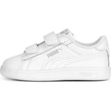 Puma Smash 3.0 L V Leren Sneakers Wit/Lichtgrijs