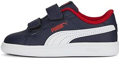 PUMA Smash 3.0 L V Inf Sneakers voor baby's, uniseks, Puma Navy PUMA White For All Time Red, 26 EU