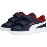 Puma - Smash 3.0 - Babytrainers - Wit - Leer