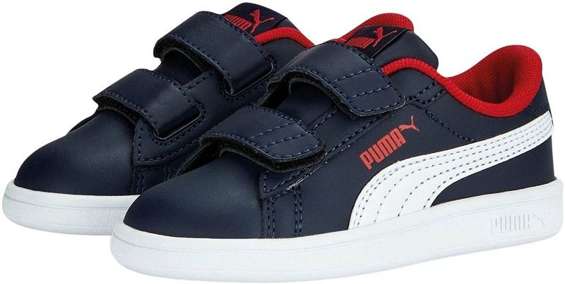 Puma - Smash 3.0 - Babytrainers - Wit - Leer