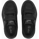 PUMA Smash 3.0 leren V sneakers, Zwart/Grijs, Maat 27,5