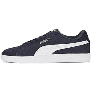 PUMA - Smash 3.0 Sneakers - Wit/Zilver - Leer/Suède