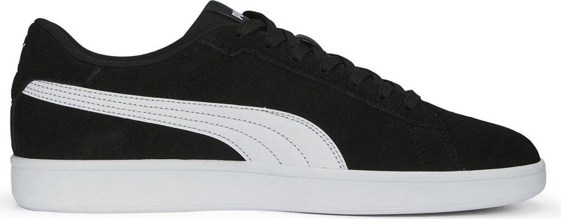 PUMA - Smash 3.0 Sneakers - Wit/Zilver - Leer/Suède