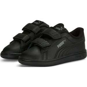 PUMA - Smash 3.0 - Leren Sneakers - Zwart/Grijs