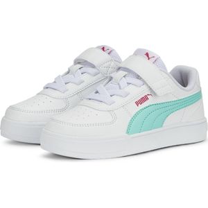 PUMA Caven AC+ PS Unisex Sneakers - White/Mint/GlowingPink - Maat 32