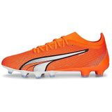 PUMA Voetbalschoen Ultra Match Fg/Ag heren Voetbal,Ultra Oranje Puma Wit Blauw Glimmer,43 EU