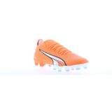 PUMA Voetbalschoen Ultra Match Fg/Ag heren Voetbal,Ultra Oranje Puma Wit Blauw Glimmer,44.5 EU