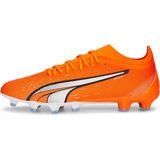 PUMA Voetbalschoen Ultra Match Fg/Ag heren Voetbal,Ultra Oranje Puma Wit Blauw Glimmer,44.5 EU