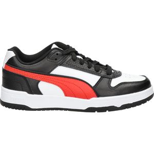 PUMA RBD Game Low Jr Unisex Sneakers - White/ForAllTimeRed/Black/Gold - Maat 36