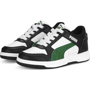 PUMA Rebound JOY Lo AC PS Unisex Sneakers - White/ArchiveGreen/Black - Maat 30