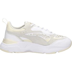 PUMA Cassia Laser Cut Sneaker voor dames, Puma White PUMA White Pristine, 40 EU