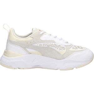 PUMA Cassia Laser Cut Sneaker voor dames, Puma Wit Puma Wit Ongerept, 40.5 EU