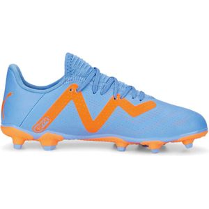 PUMA Future Play FG/AG JR voetbalschoen, blauw Glimmer Wit-Ultra Oranje, 11.5 UK