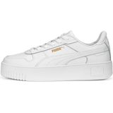 PUMA Carina Street Sneaker voor dames, Puma White PUMA White PUMA Goud, 38.5 EU