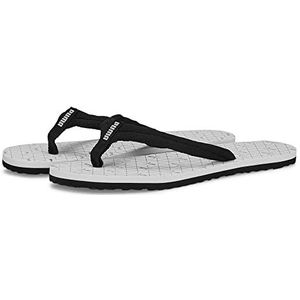 PUMA Epische Flip V2 Logo Power Flop voor heren, Puma Black PUMA Wit Cool Mid Grijs, 39 EU