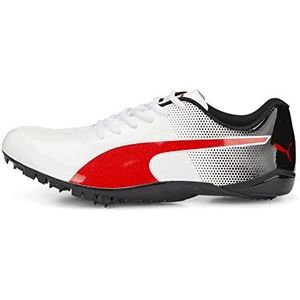 PUMA Heren Evospeed Prep Sprint 3 Track and Field Schoen, Puma Wit PUMA Zwart PUMA Rood, 44 EU