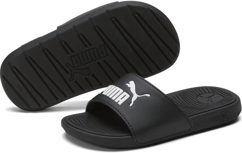 Puma - Cool Cat 2.0 PS Badslippers - Zwart - Wit - Synthetisch Materiaal - EVA