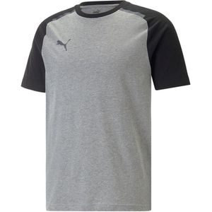 PUMA Heren Teamcup Casuals Tee T-shirt, Medium Grey Heather, S
