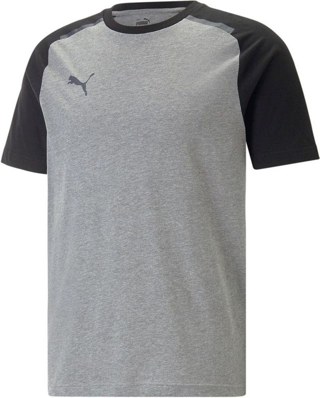 PUMA Heren Teamcup Casuals Tee T-shirt, Medium Grey Heather, S