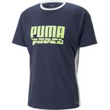 Puma Teamliga Logo T-shirt Met Korte Mouwen Blauw S Man