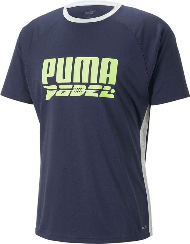 Puma Teamliga Logo T-shirt Met Korte Mouwen Blauw S Man