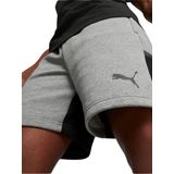 PUMA - Geborstelde Jersey Broek - Kleurblokkerend - Elastische Tailleband - Ritszakken