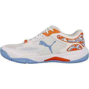 PUMA Solarcourt RCT tennisschoen unisex, Puma Wit PUMA Zwart Team Lichtblauw, 46.5 EU