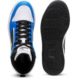 Puma Rebound V6 Mid Sneakers Wit/Zwart/Kobaltblauw