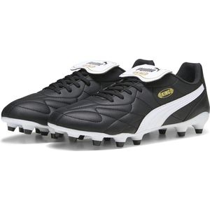 PUMA KING TOP FG/AG Unisex Sportschoenen - Zwart/Wit/Goud - Maat 40,5