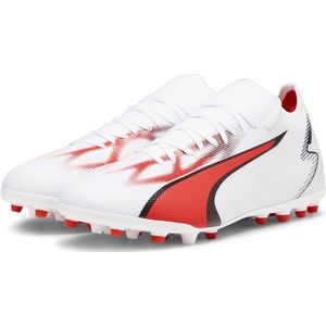 Puma Ultra Match MG Fußballschuhe Herren 03 - ultra blue/puma white/pro green 45 für Herren, weiß, Gr. 46 EU / 11 UK