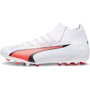 Puma Ultra Pro MG Fußballschuhe Herren 01 - PUMA white/PUMA black/fire orchid 45 für Herren, weiß, Gr. 45 EU / 10,5 UK