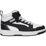 PUMA Rebound V6 Mid Jr Sneakers - PUMA White-PUMA Black-Shadow Gray - Imitatieleer