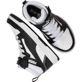 PUMA Rebound V6 Mid Jr Sneakers - PUMA White-PUMA Black-Shadow Gray - Imitatieleer