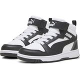 PUMA Rebound V6 Mid Jr Sneakers - PUMA White-PUMA Black-Shadow Gray - Imitatieleer