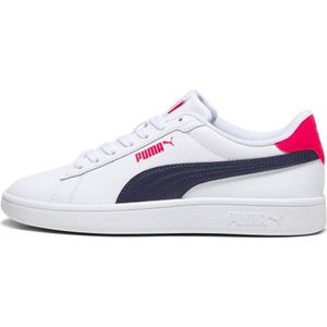 Puma Smash 3.0 Sneakers Wit/Donkerblauw/Rood