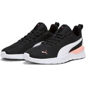 PUMA Anzarun Lite uniseks-volwassene Sneaker,Black White Peach Smoothie Pink,36 EU