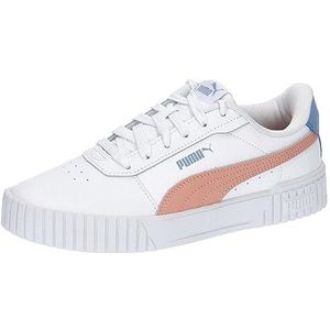 PUMA Carina 2.0 Jr, sneakers voor meisjes en jongens, Puma White Poppy Pink Blissful Blue, 38.5 EU