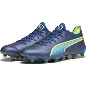 PUMA King Ultimate Gras / Kunstgras Voetbalschoenen (MG) Donkerblauw Felgroen Blauw