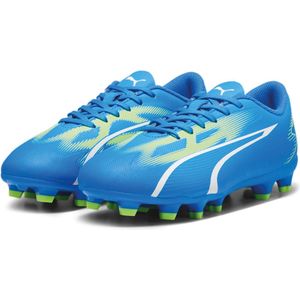 PUMA ULTRA PLAY FG/AG Jr Kinder Sportschoenen - Blauw/Wit/Groen - Maat 37