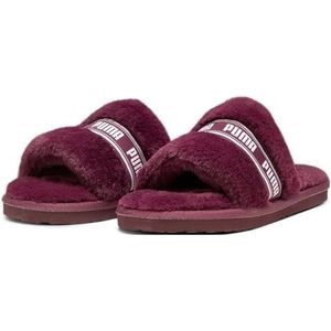 PUMA Fluff Slide Sandaal voor dames, Donkere Jaspis Warm Wit, 40.5 EU