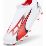 Kids Football Boots Puma Jr Ultra Match LL FG-Ag White-Black-Fire Orchid 37